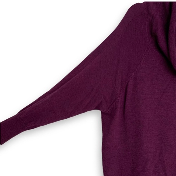 Eileen Fisher Sweater Tunic Turtleneck Merino Wool Oversized Purple Longline - Picture 3 of 10